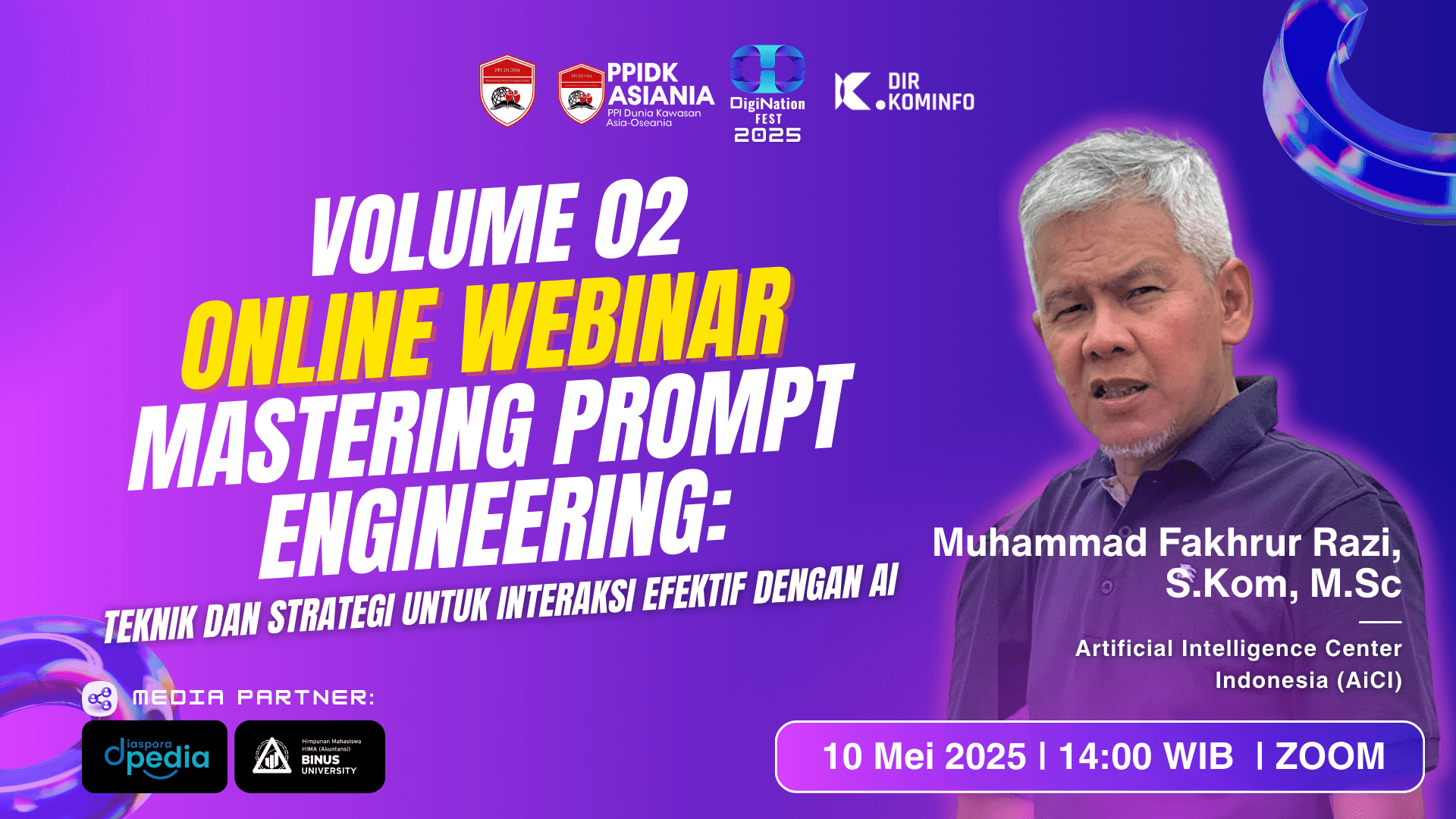 Mastering Prompt Engineering: Teknik dan Strategi untuk Interaksi Efektif dengan AI workshop flyer